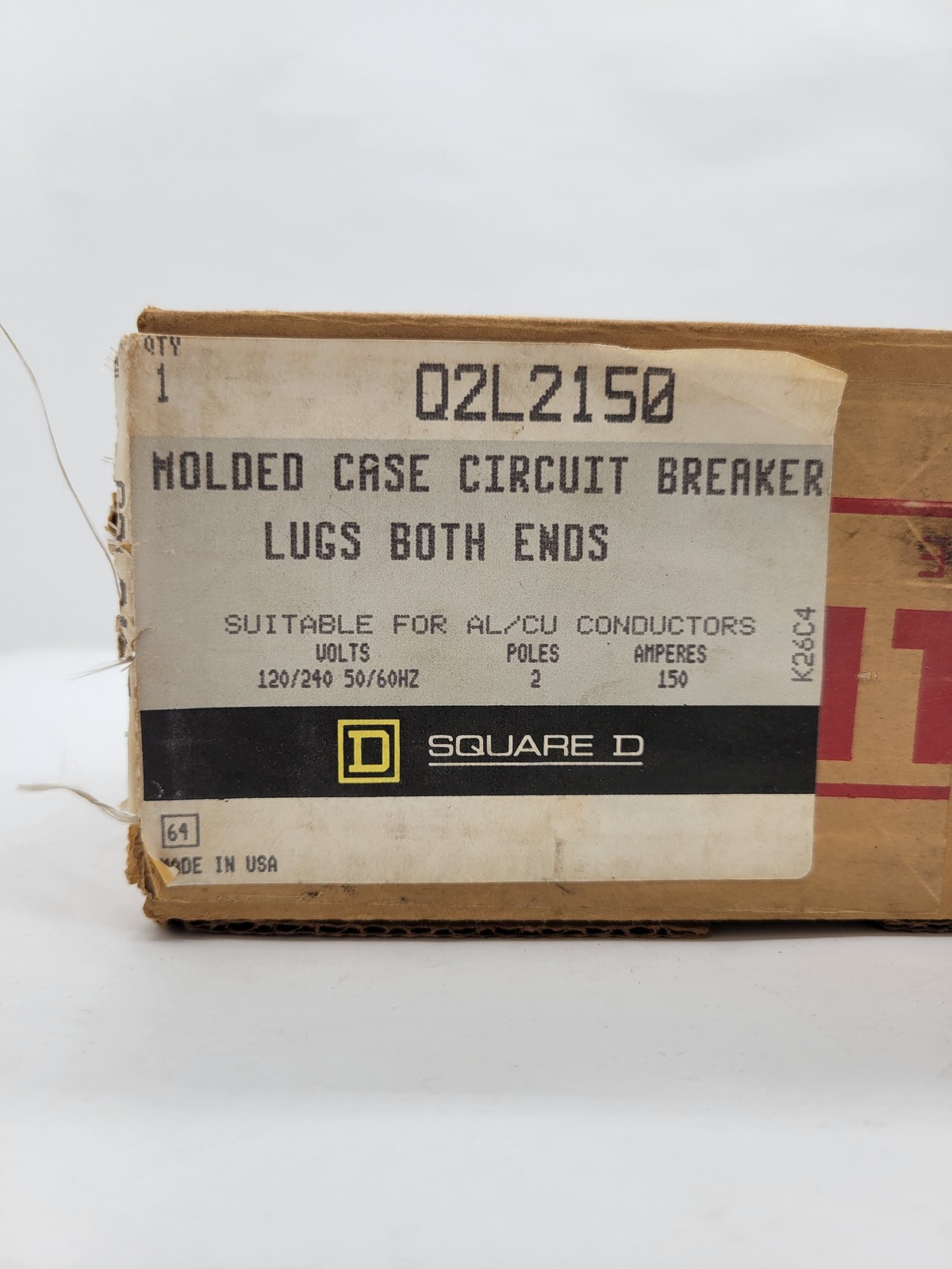 Square D Q2L2150 Circuit Breaker 150A 2P 120/240V Q2L Bolt On Mounting Hardware