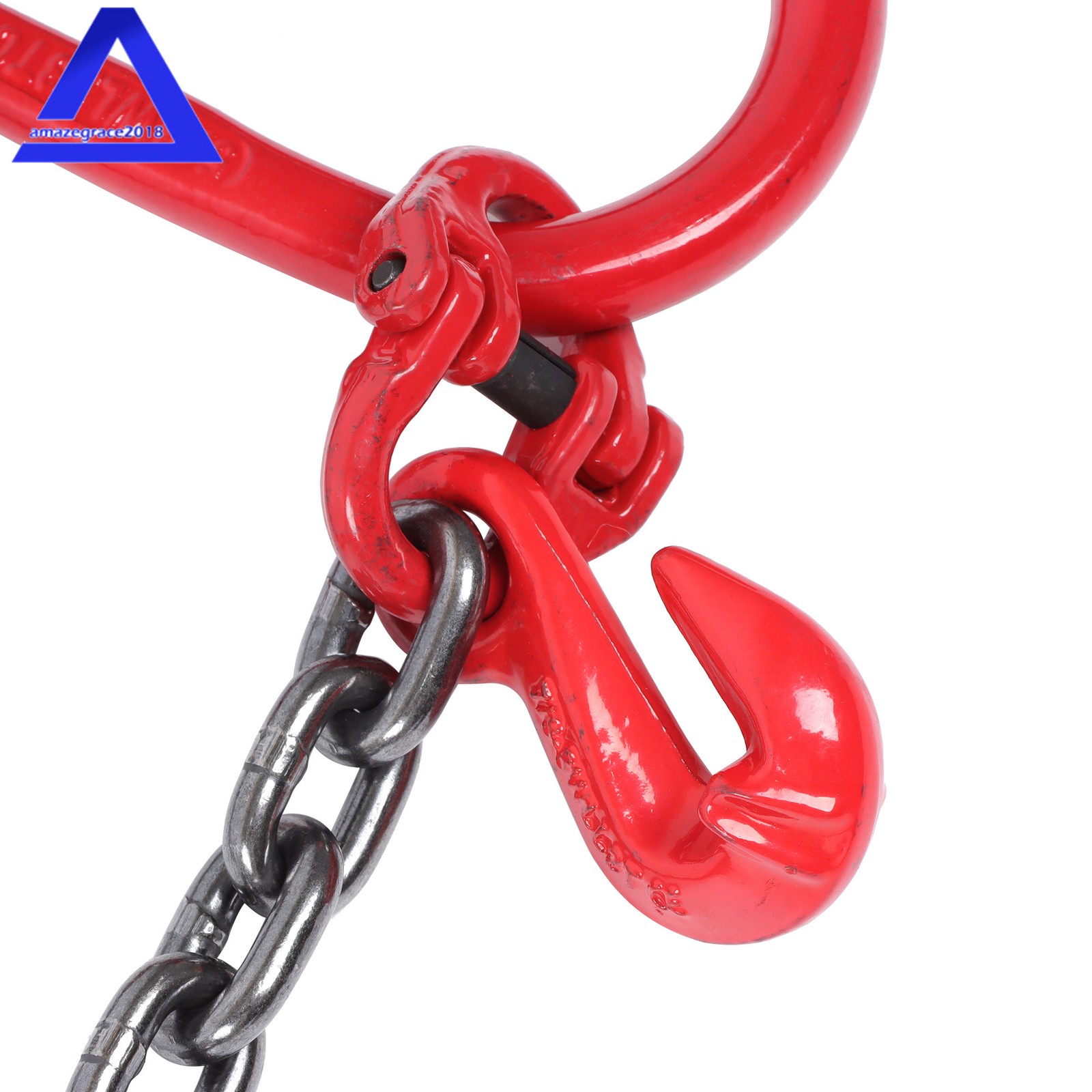 Lifting Chain Sling 5/16″ × 6′ Double Leg w/ Grab Hook 6600lbs Capacity G80