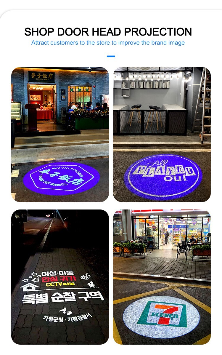 60W 600W Custom 7 Logo Waterproof Auto Switch Rotate LED GOBO Projector Light