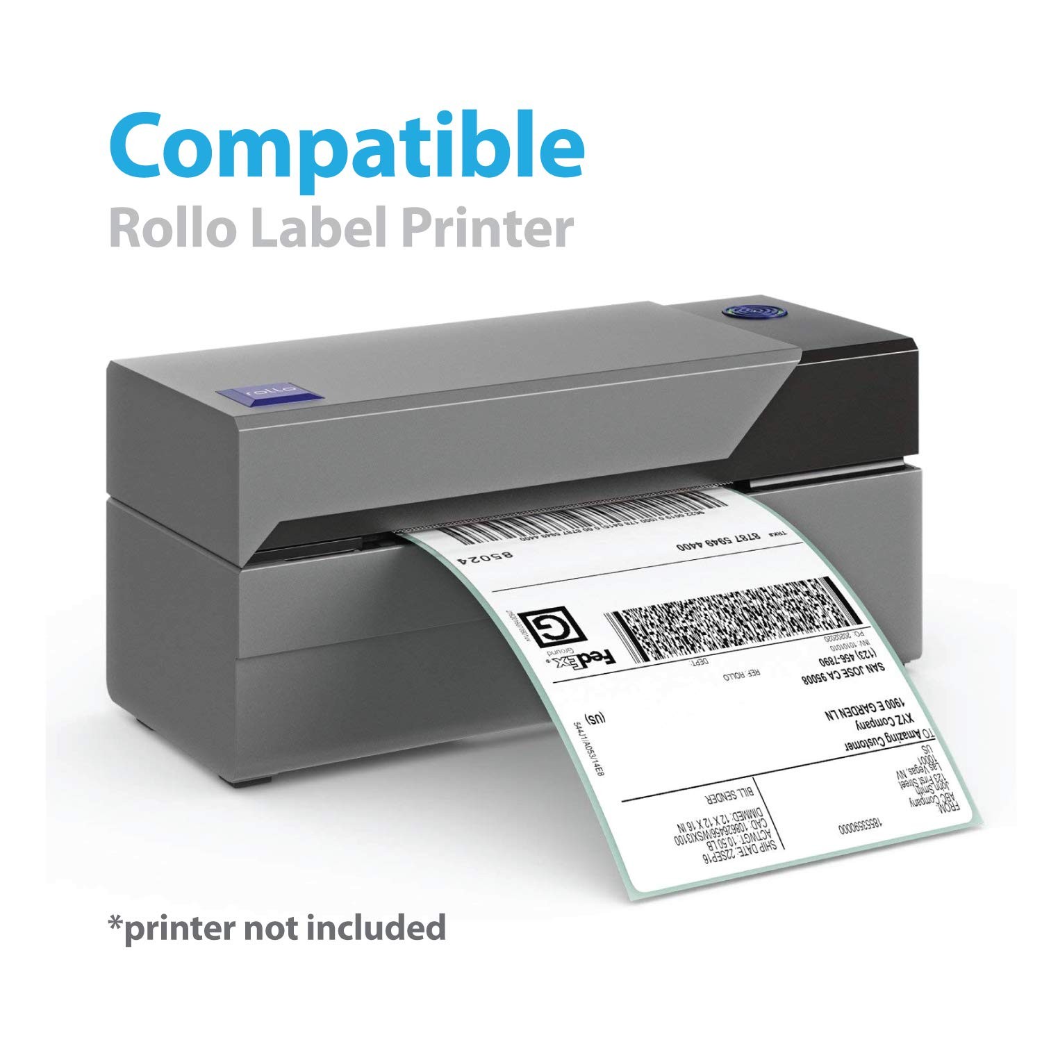1000 4×6 Fanfold Direct Thermal Shipping Labels for Zebra Elton Rollo Printer