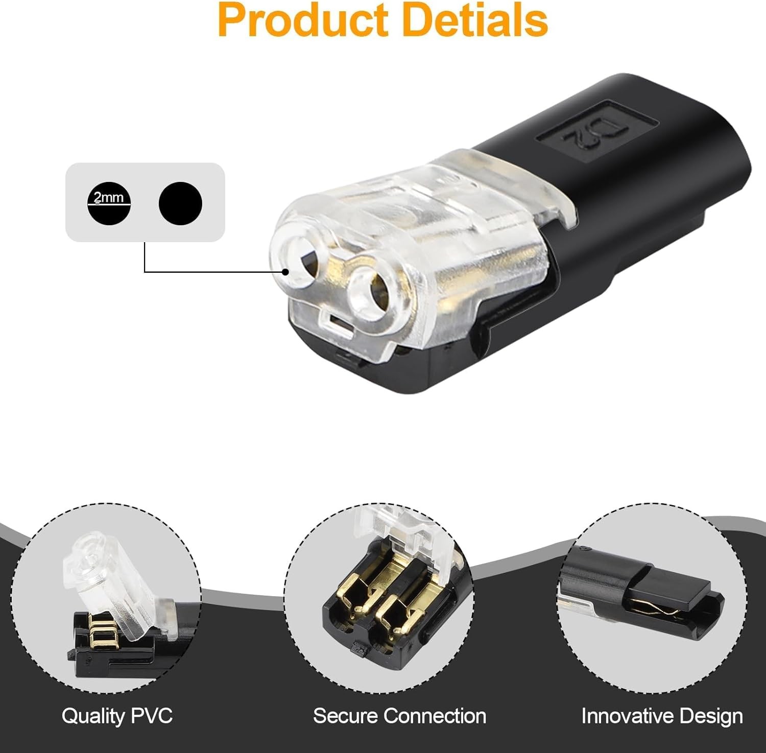 80 PCS Reusable Clamp Terminal Blocks Plug-In Quick Wire Connectors for Cables