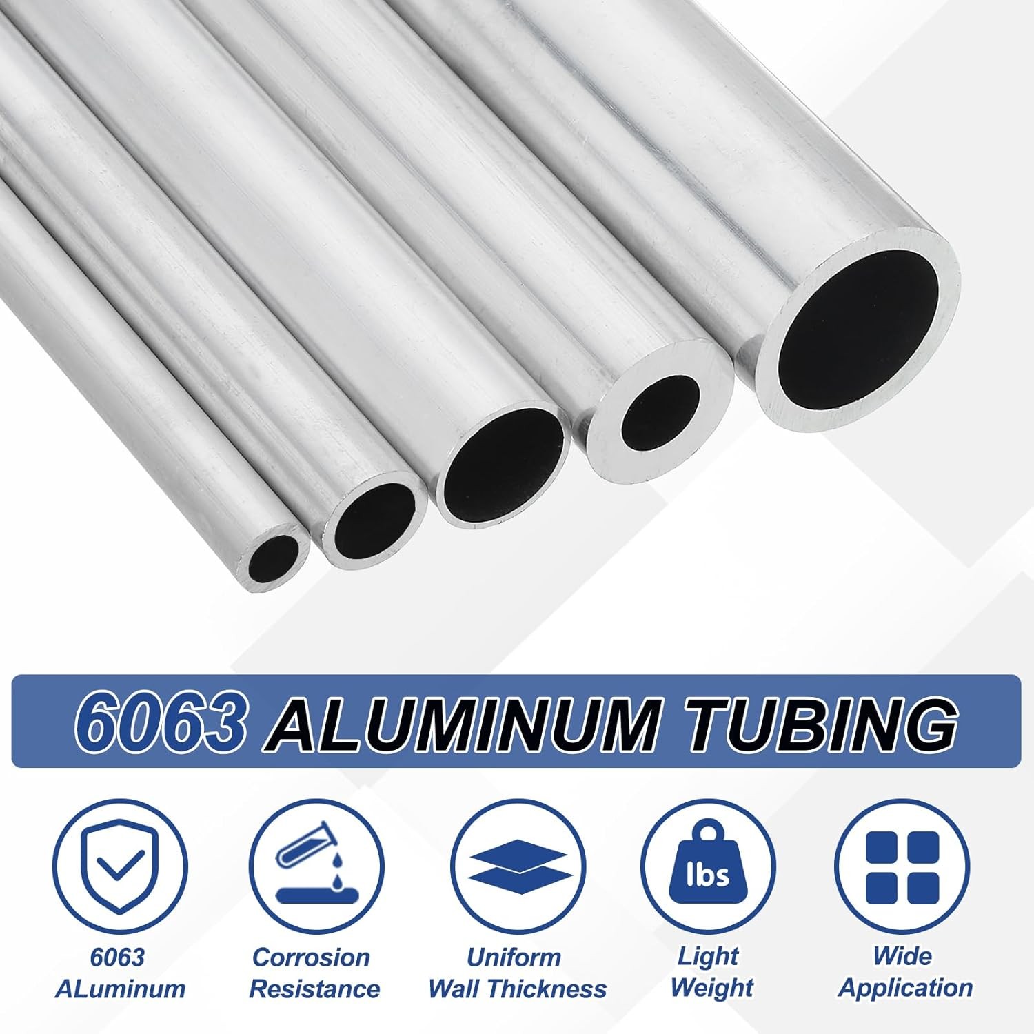 MECCANIXITY 6063 Aluminum Tubing Round Tube 1.65″(42mm) OD x 1.1″(28mm) ID 13″(3