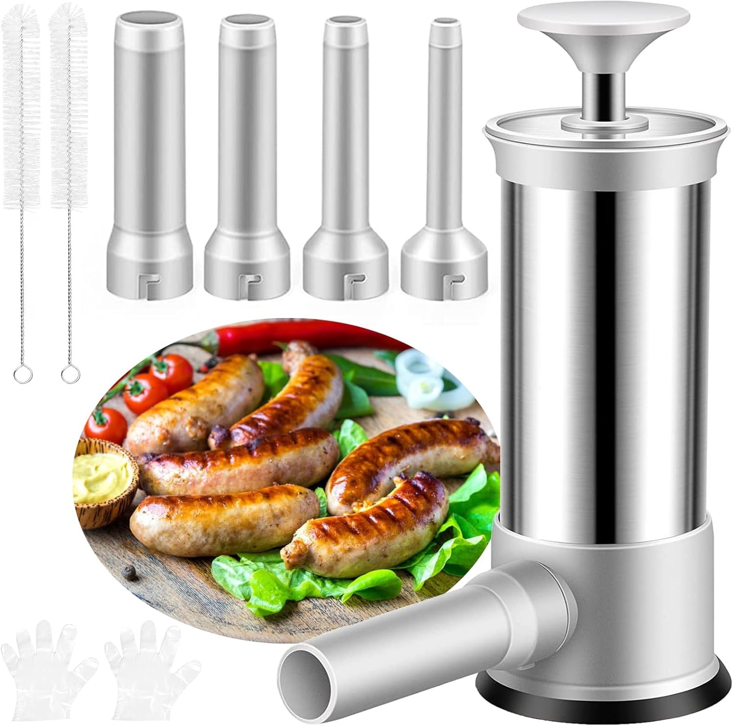 Sausage Stuffer Machine Vertical Sausage Maker, 2025 New Stainless Steel