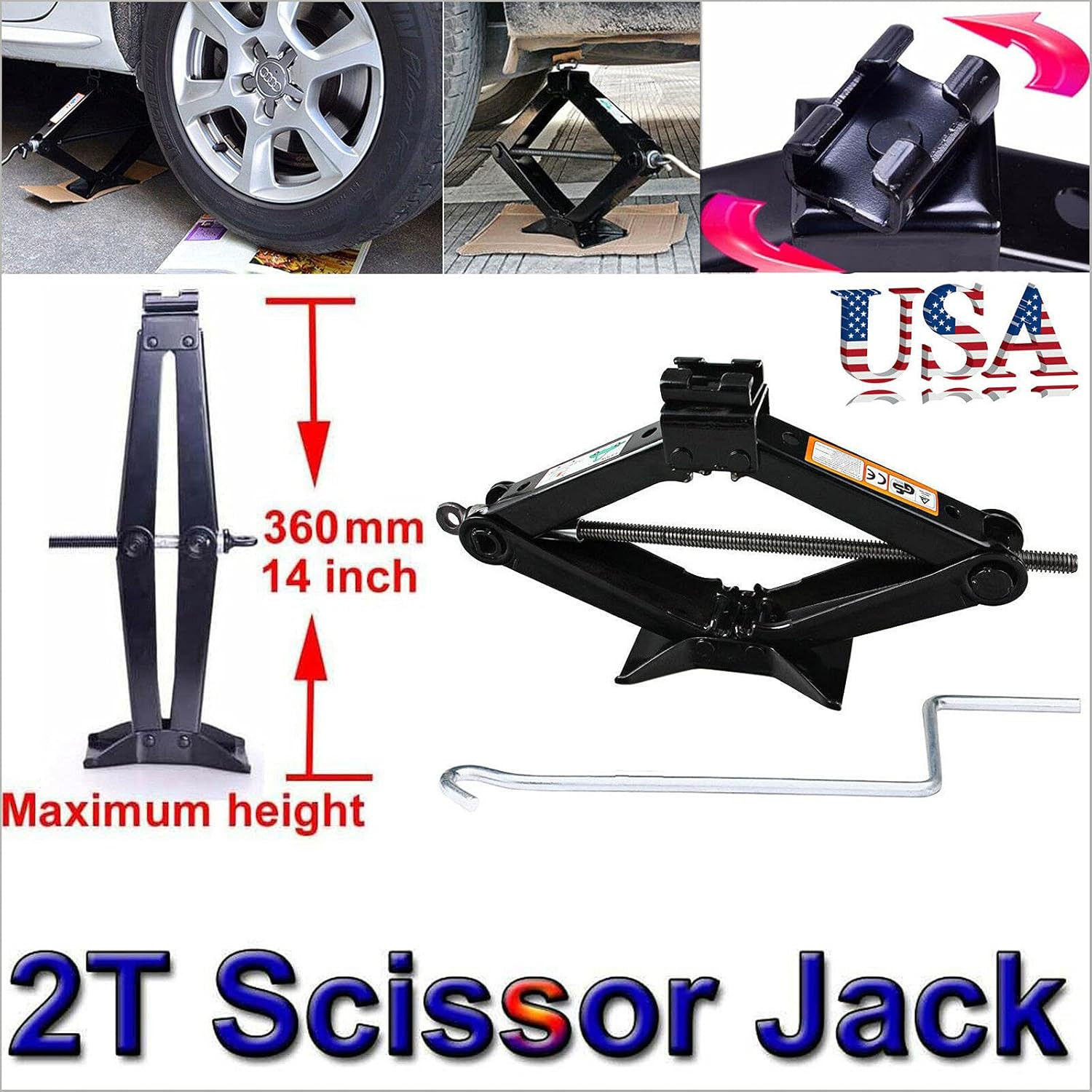 Chevy Silverado GMC Sierra Spare Tire Tool Kit Scissor Jack 2 Ton 2000-2014