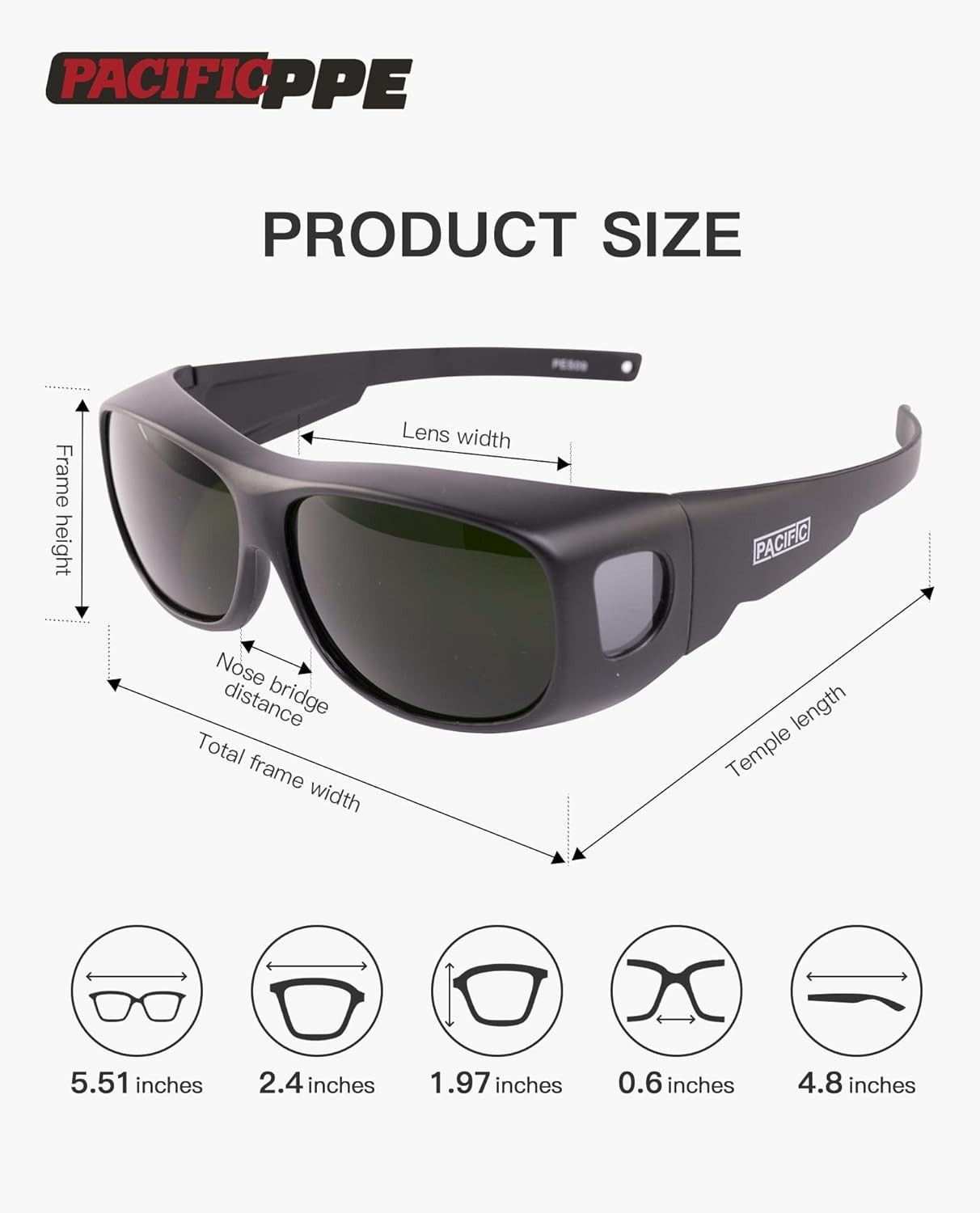 Comfortable Lightweight Welding Safety Glasses with IR Shade 5 for Everyday Use