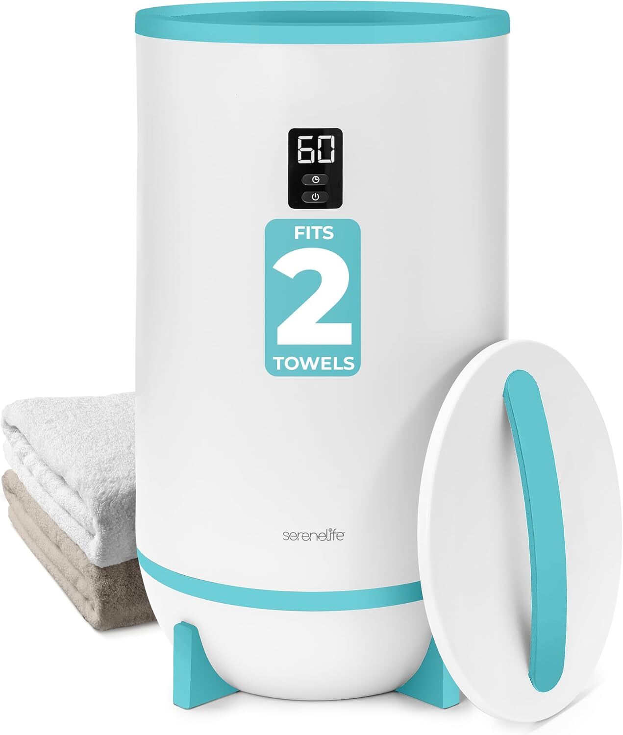 SereneLife SLTLW700 Luxury Towel Warmer Bucket, Single Touch – Blue