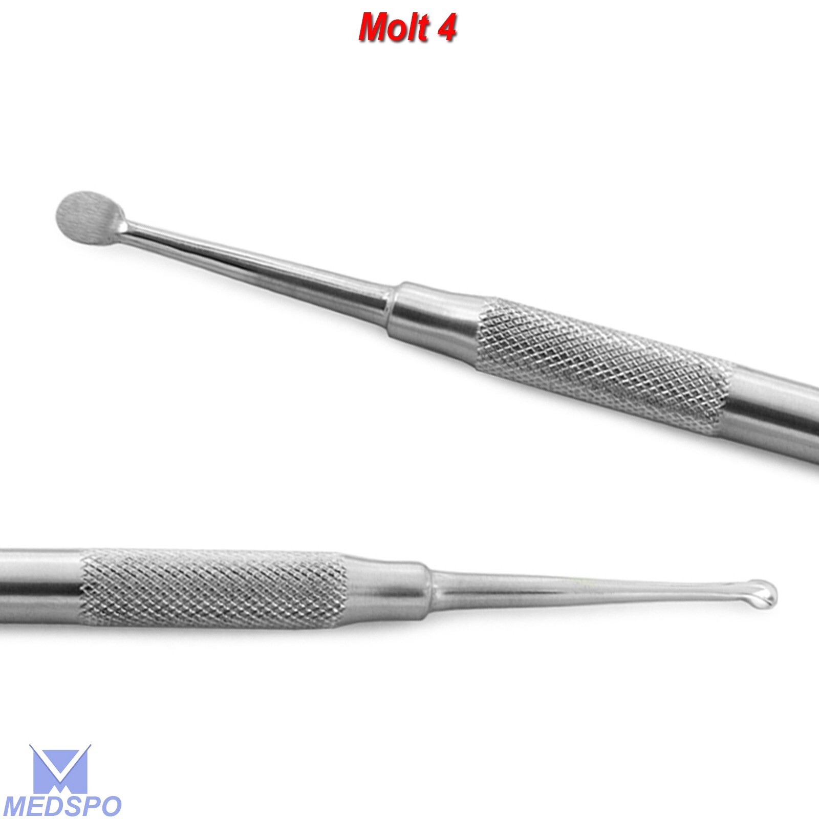 Dental Implant Periosteal Elevator 3.5mm – 7.5mm Molt #4 Surgical Bone Curette