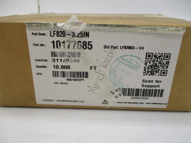REXNORD LF820-3.25IN 10177685 10′ NSMP