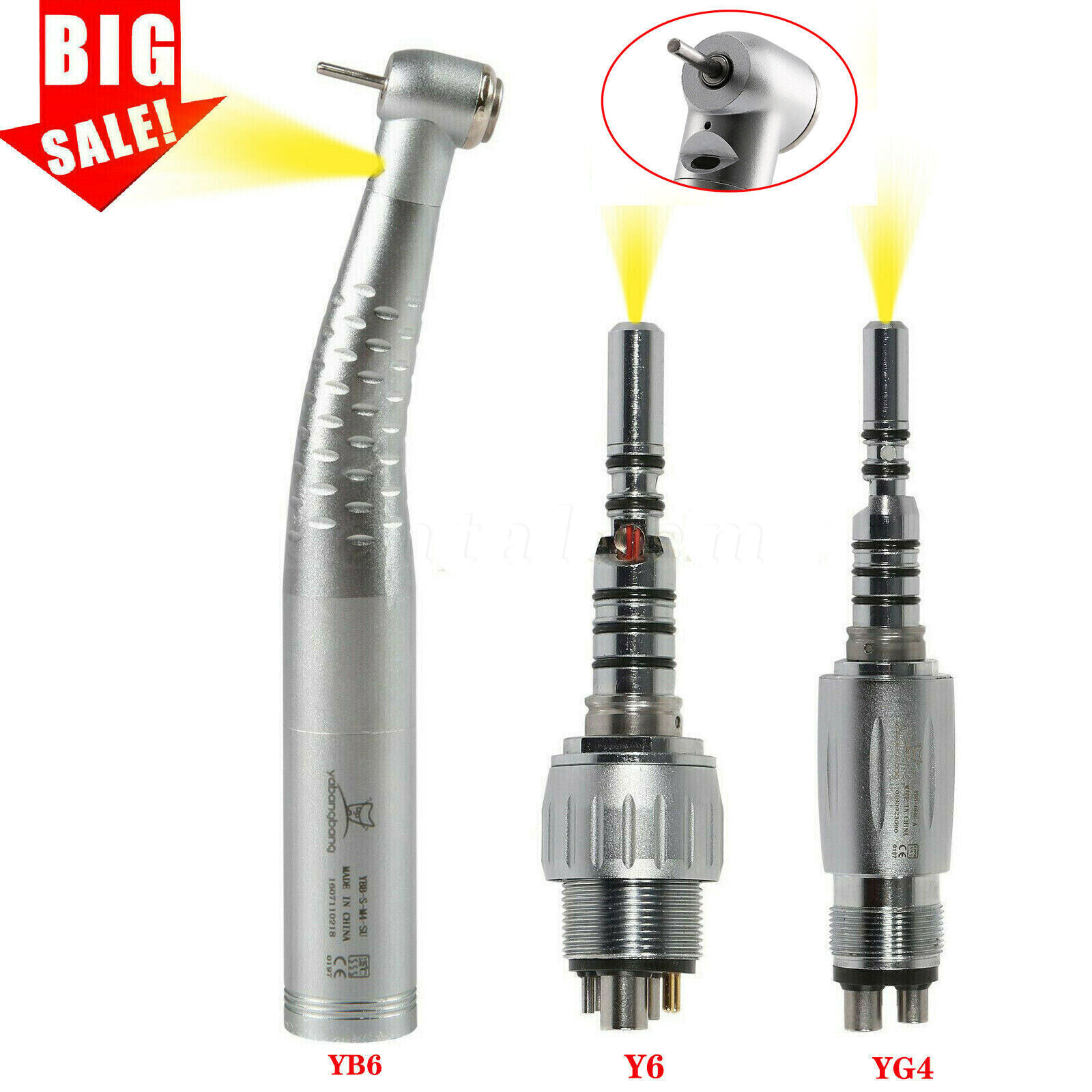 Dental Fiber Optic LED High Speed Handpiece Kavo GENTLE Silence LUX