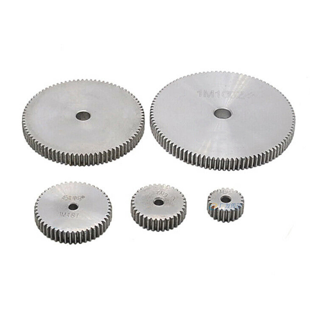 1Mod Steel Spur Gears Pinion Gear 10mm Thick 12-150 Teeth 14-150mm OD For 3D CNC