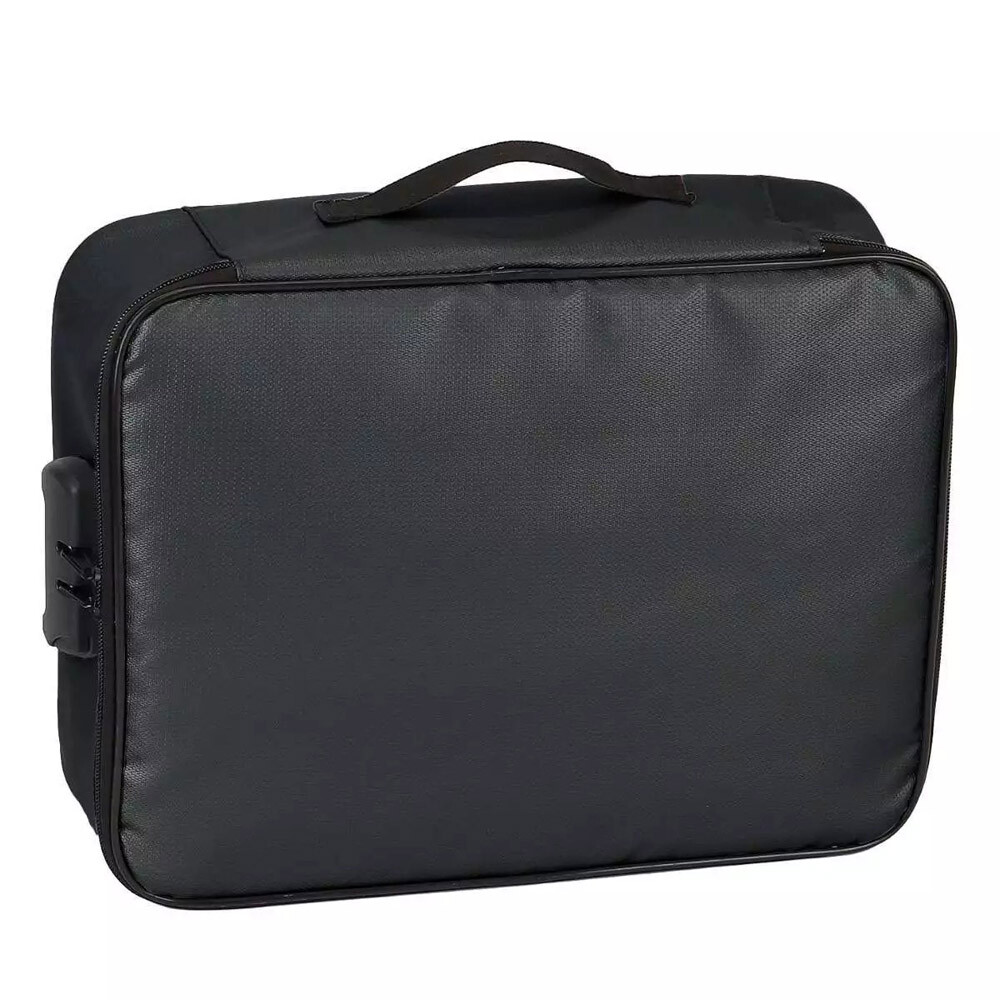 Fireproof Document Box With Lock File Storage Organizer Box Waterproof Safe Bag