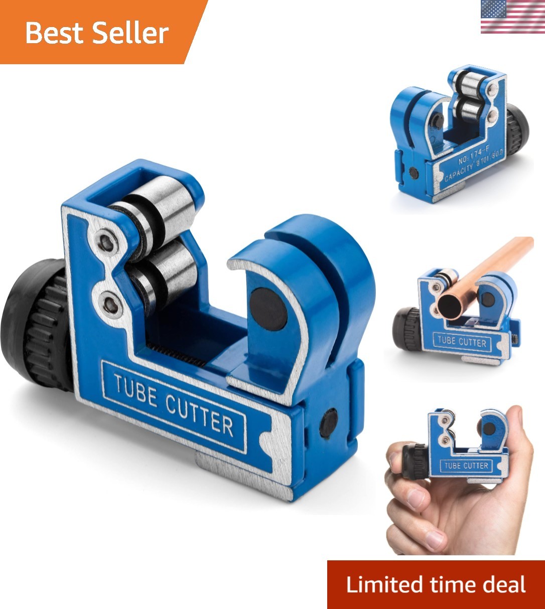 Professional-Grade Mini Pipe Cutter for Copper, PVC & More – Easy Operation