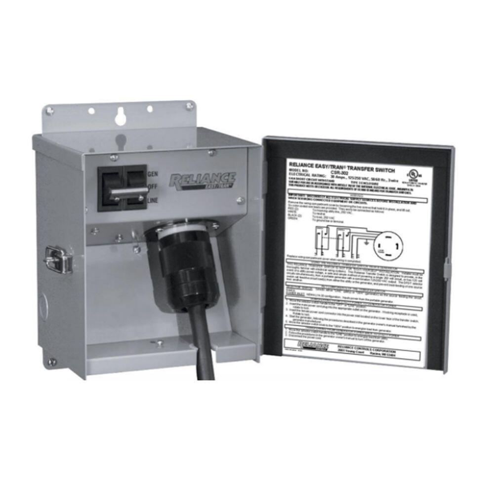 Reliance CSR302 Easy Transfer Switch 2 Single Circuit 7500W