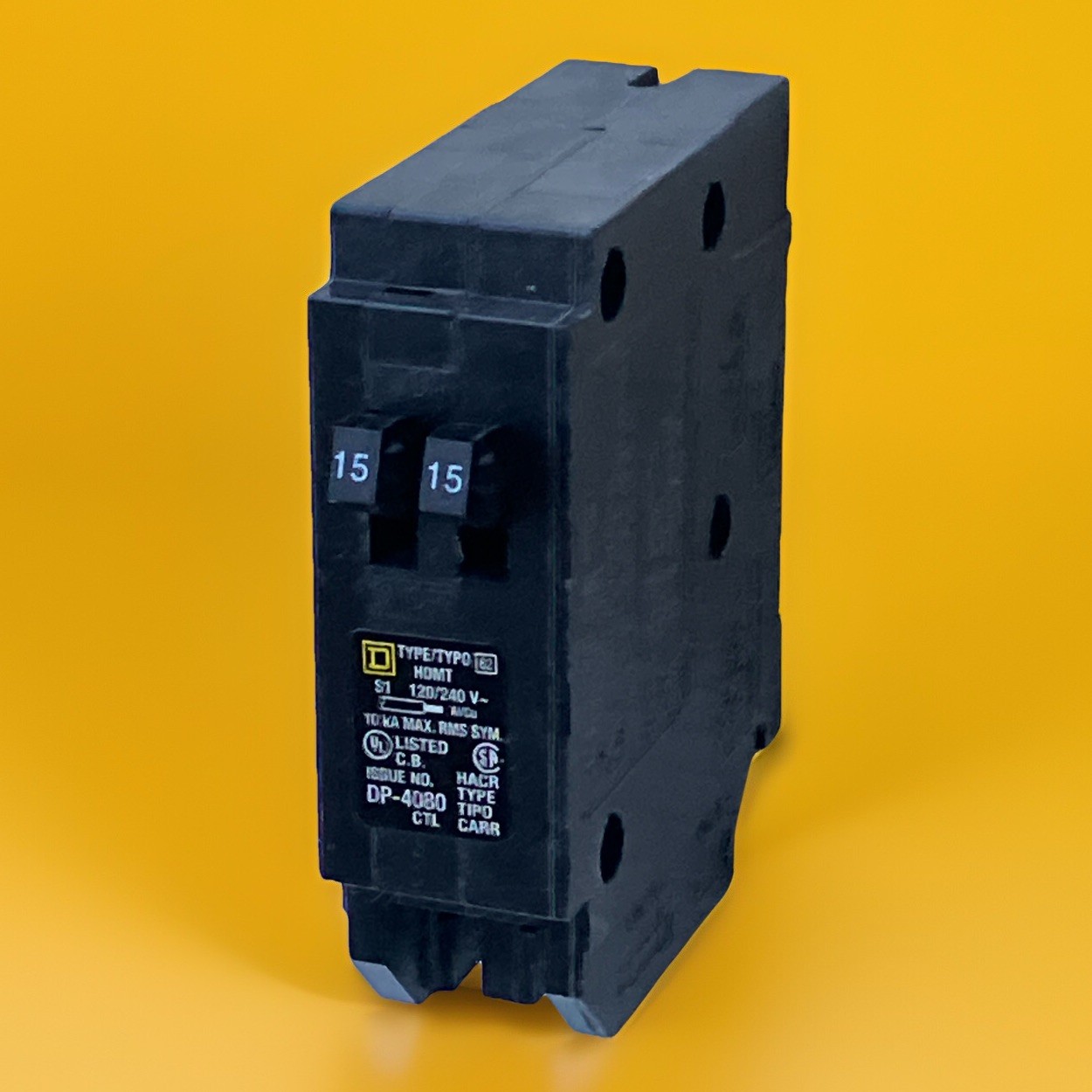 Square D Homeline 15A Twin 1PTandem Circuit Breaker HOMT1515 15/15 AMP USED