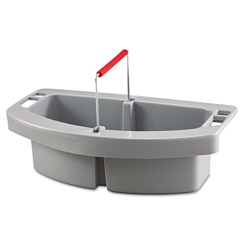 Rubbermaid® Commercial Maid Caddy, 2-Comp, 16w x 9d x 5h, Gray