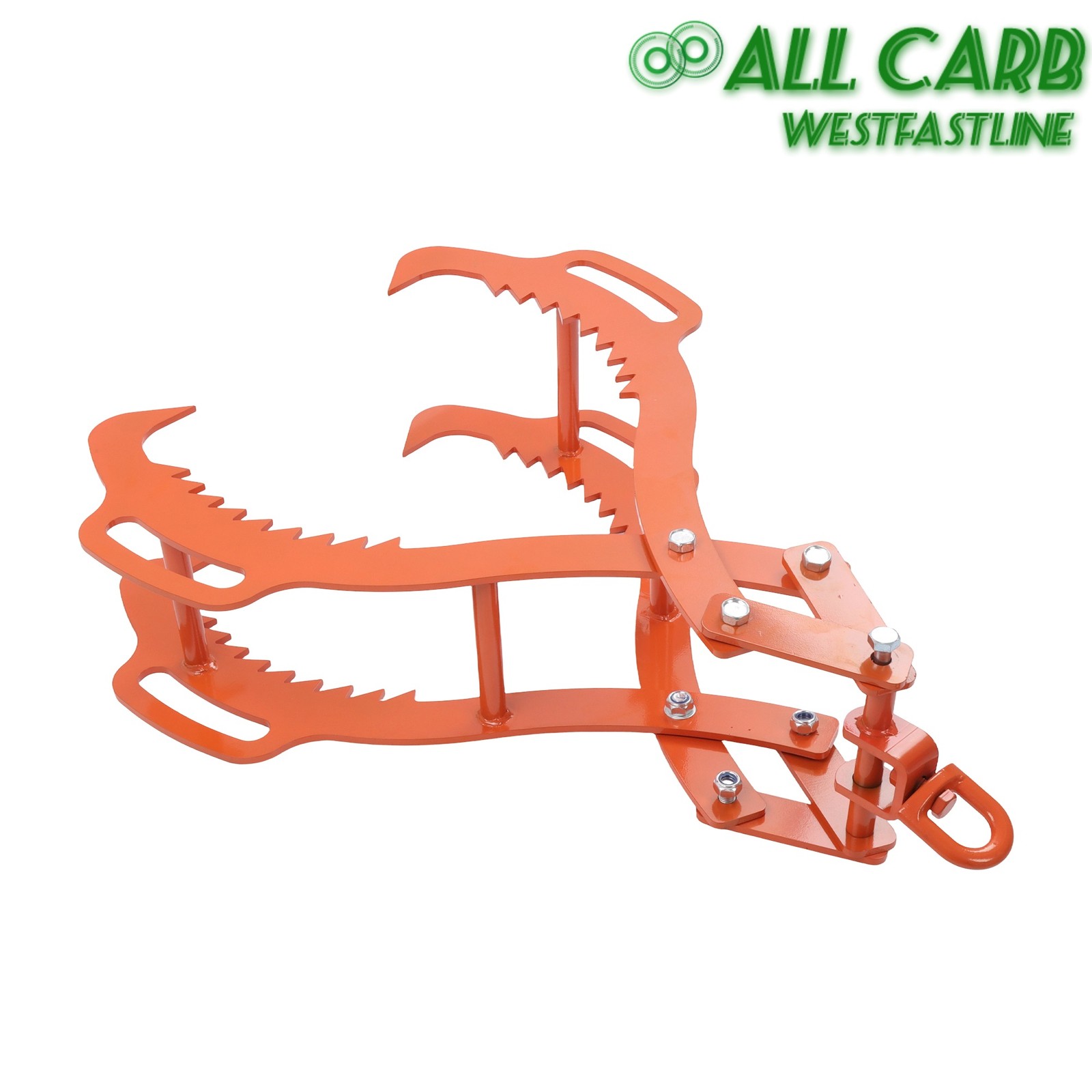 Log Lifting Tongs 4 Serrated Claw Heavy Duty Steel Swivel Dragging Tongs 36″