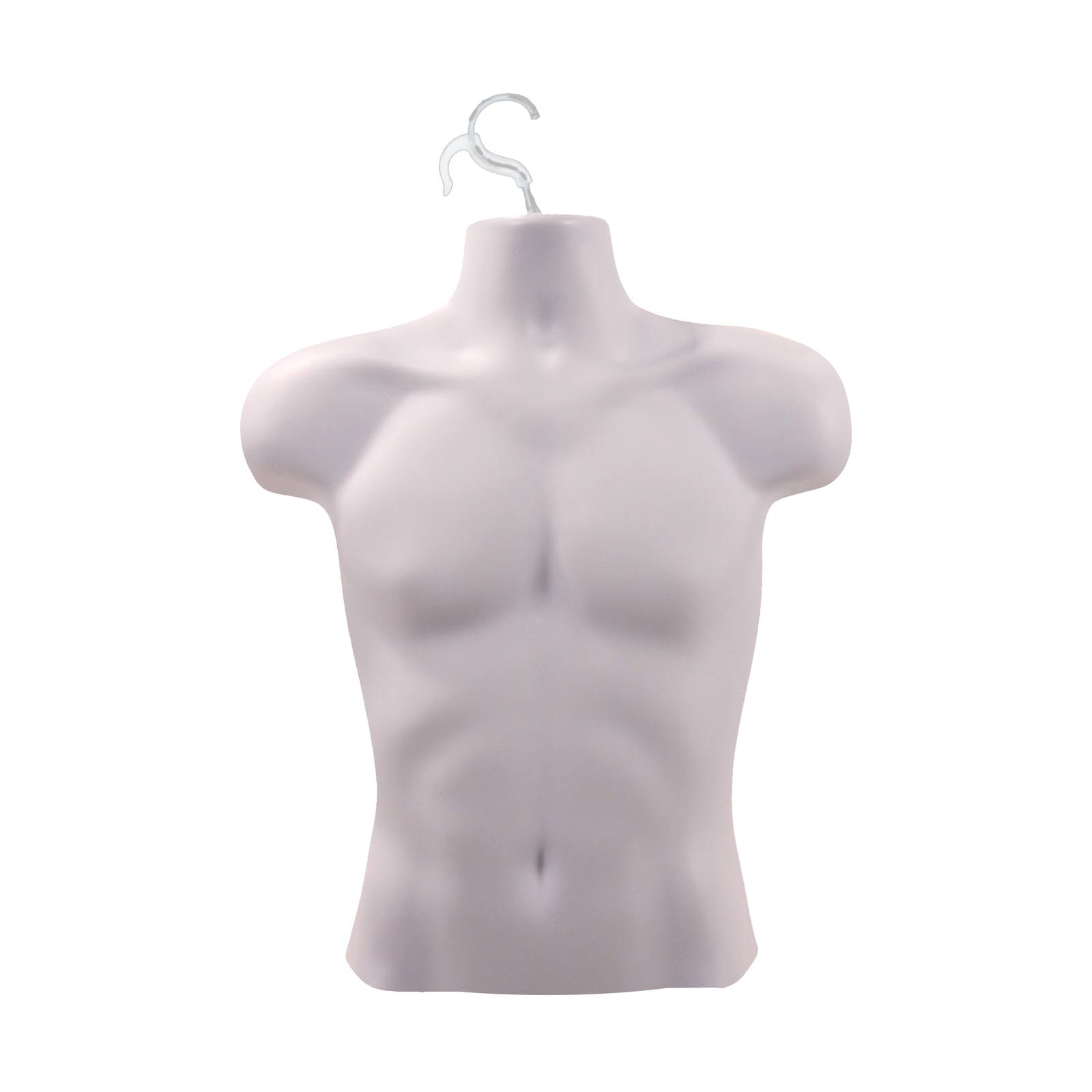 SSWBasics Male Molded White Shirt Form – Fits Men’s Sizes S-L – Hanging