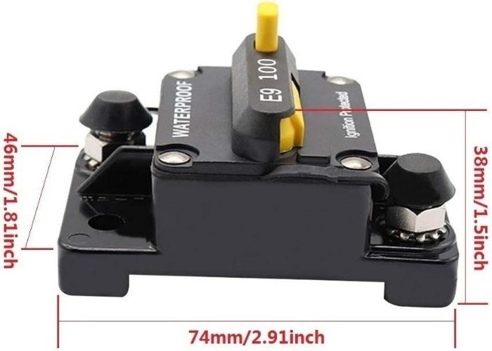 100Amp Circuit Breaker 30-300A with Manual Reset Trolling Motor Aut Size: 100A