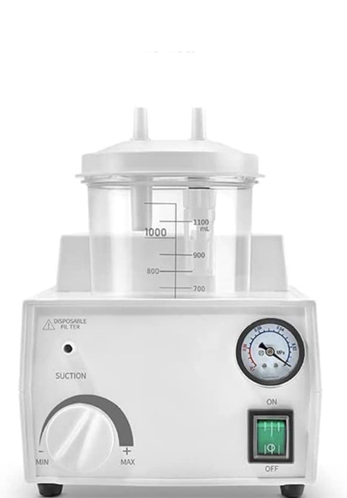 Portable Phlegm Suction Electric Suction Pump Machine 1100mL Bottle Tubing
