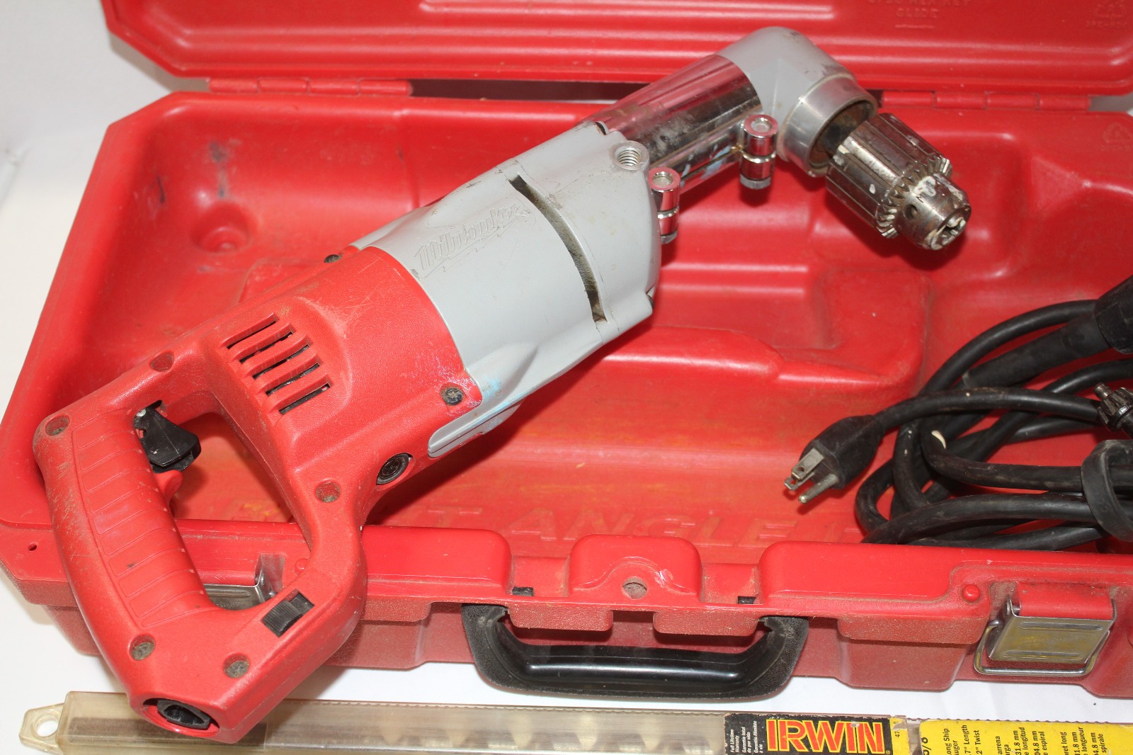 Milwaukee 1/2 Right Angle Drill 1107-1 with Extra Bits