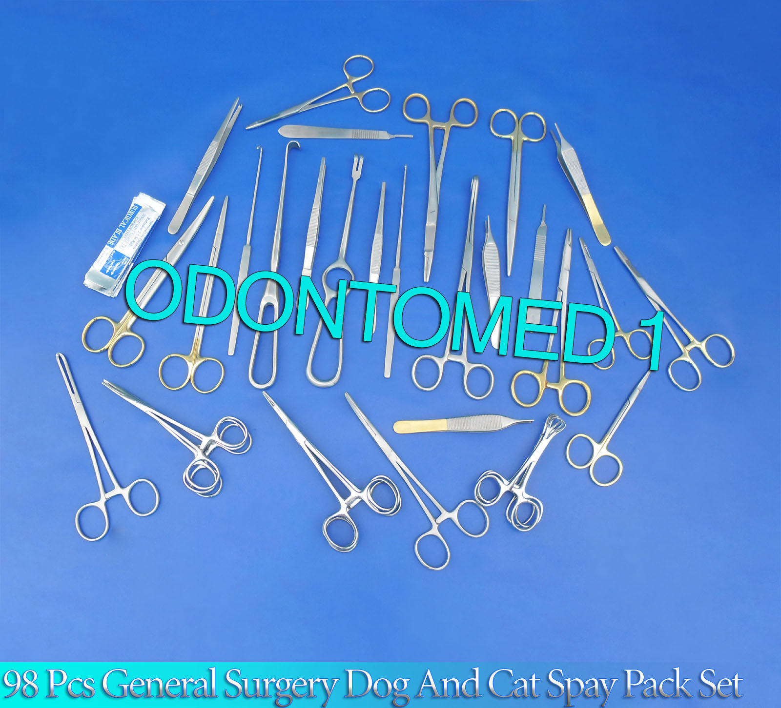 98 Pcs General Surgery Dog And Cat Spay Pack Hand Set With Lot T/C