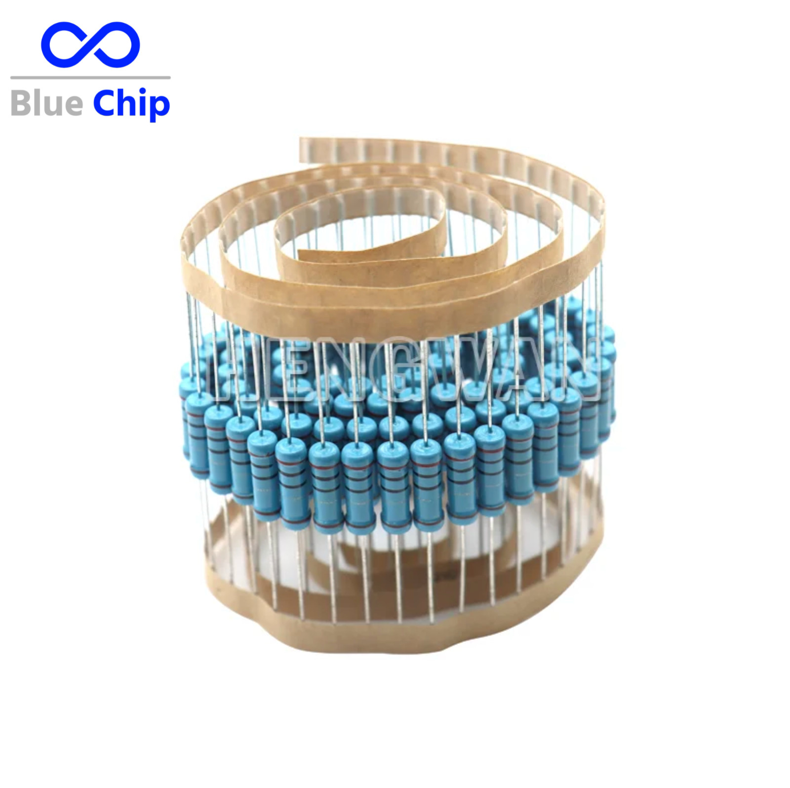 20pcs 2W Resistors Metal Film 1% 1 ohm to 1M ohm 163 values available