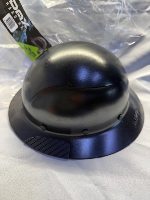 LIFT Safety HDF-15KG DAX Full Brim Hard Hat – BLACK–Factory 2nds