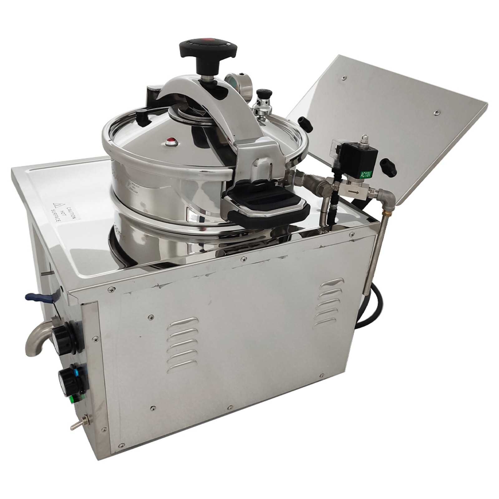 110V Countertop 16L Electric Chicken Stove Multi-purpose Pressure Fryer 25A