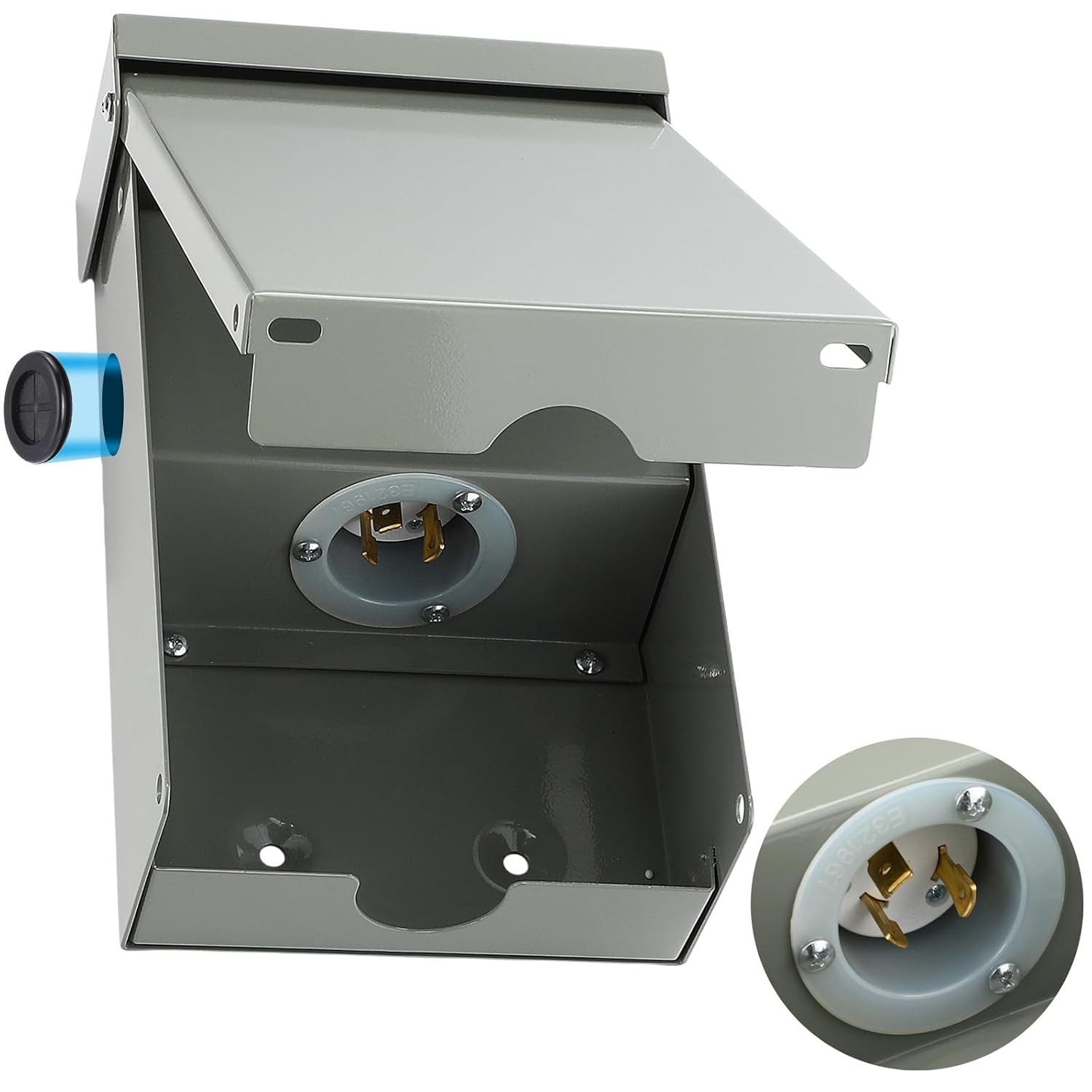 30 Amp NEMA L5-30P Pre Drilled Generator Inlet Box 3-Prong Power Inlet Box