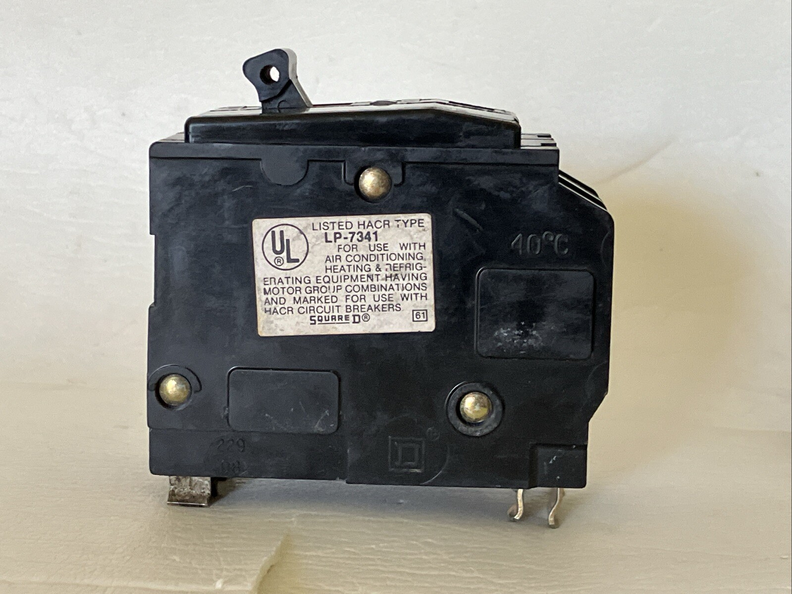 Square D Circuit Breaker QO 60A 2 pole Black Face QO260 Trip Flag Window