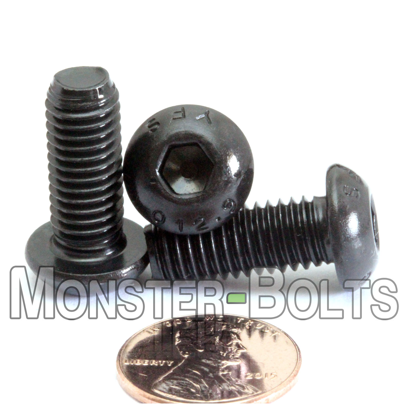 8mm x 1.25 x 20mm – Qty 10 – Button Head Socket Cap Screws – 12.9 Alloy Steel M8