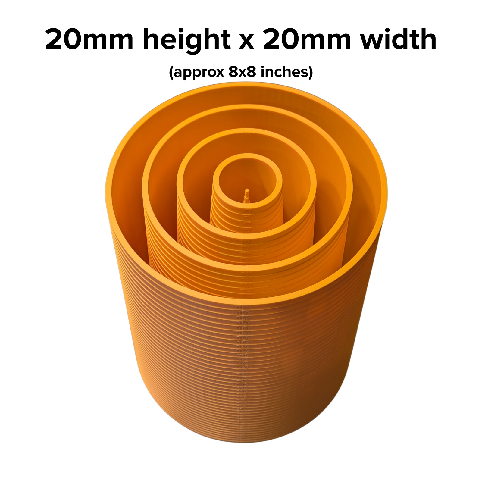 O-Ring Sizing Cone Measuring Tool Gauge Set 2mm – 200mm Orange