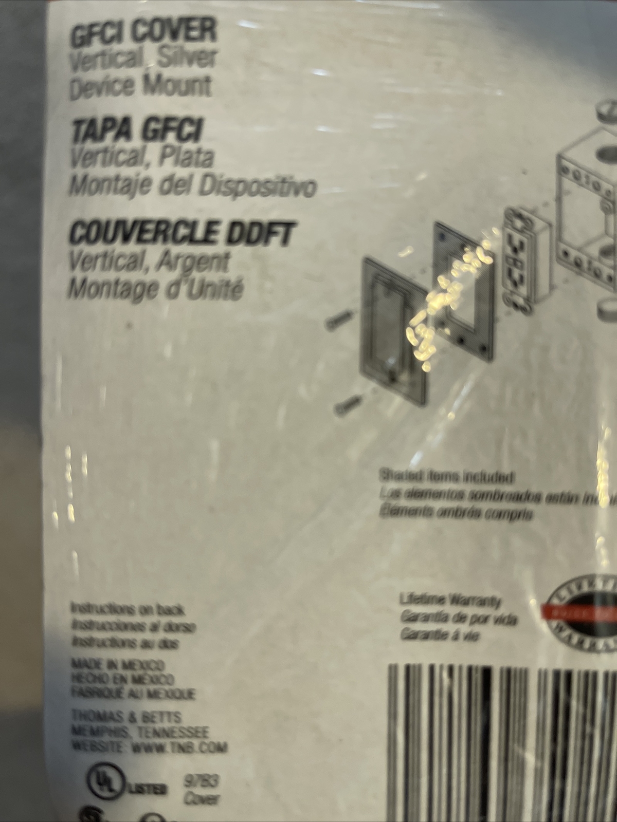 Red Dot GFCI Cover Vertical Device CCGV WGF100-CV Wet Location Weatherproof