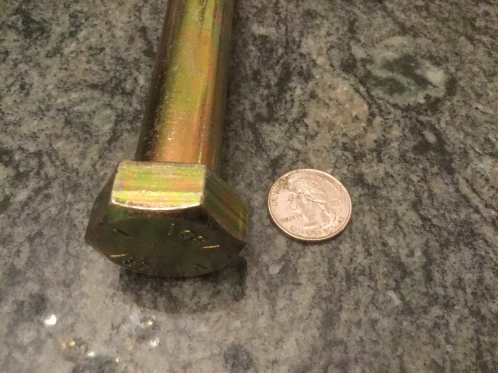 large grade 8 bolt 7/8-14 x 7 1/2 long 2 1/4 thread military 40 ton trailer M870