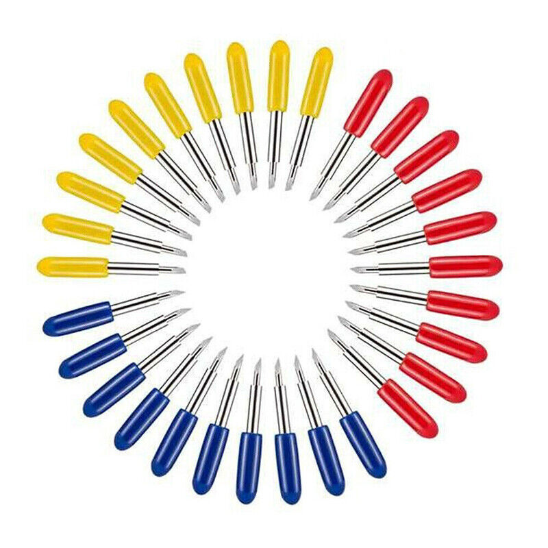 50Pack 30°/45°/60° Assorted Roland Cutting Plotter Vinyl Cutter Blade Knife Tool