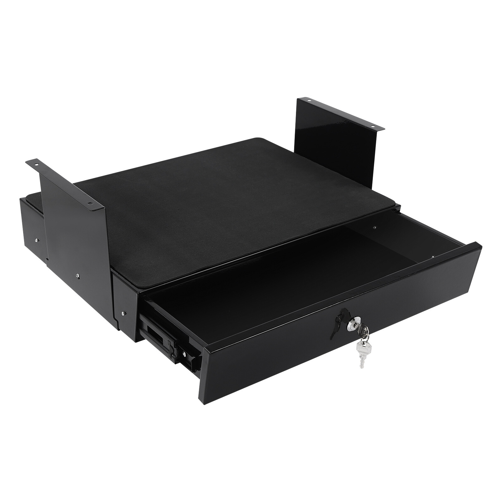 Sliding Under Desk Storage Drawer Pull-out Drawer W/Computer Pad For Stand Desk