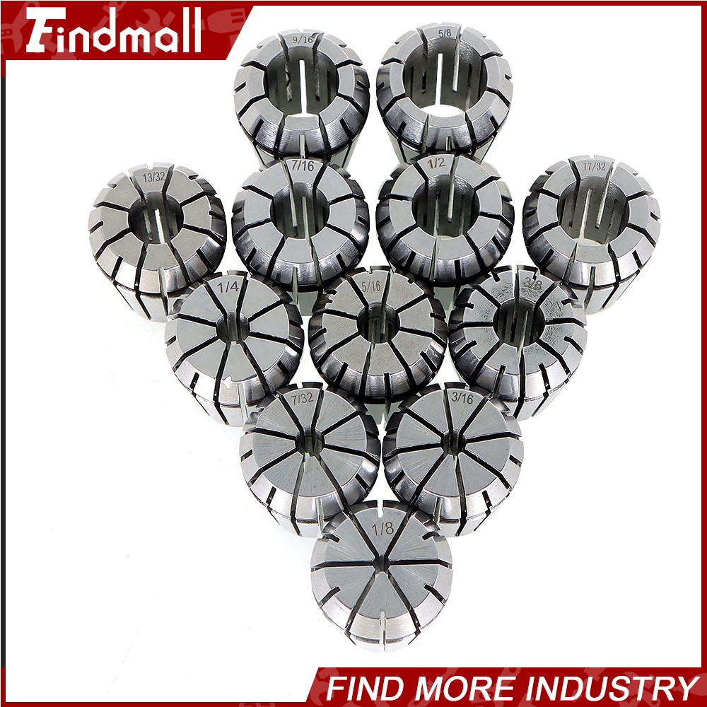 Findmall 12Pcs ER25 1/8″-5/8″ Spring Collet Set for Engraving Milling Lathe Tool