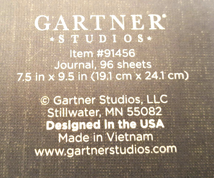96 Ruled Page GARTNER STUDIOS Dark Blue Journal w/Pink Satin Bookmark NEW
