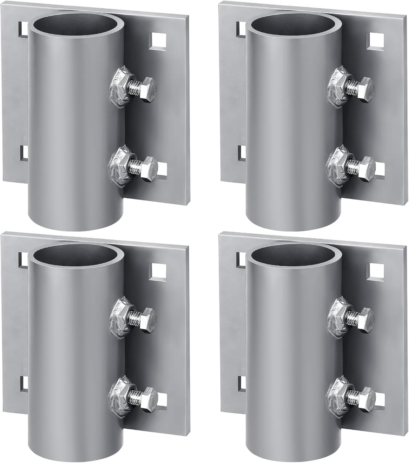 Stationary Dock Side Leg Pipe Holder Heavy Duty Hardware Brackets 5X5 Inch Backe