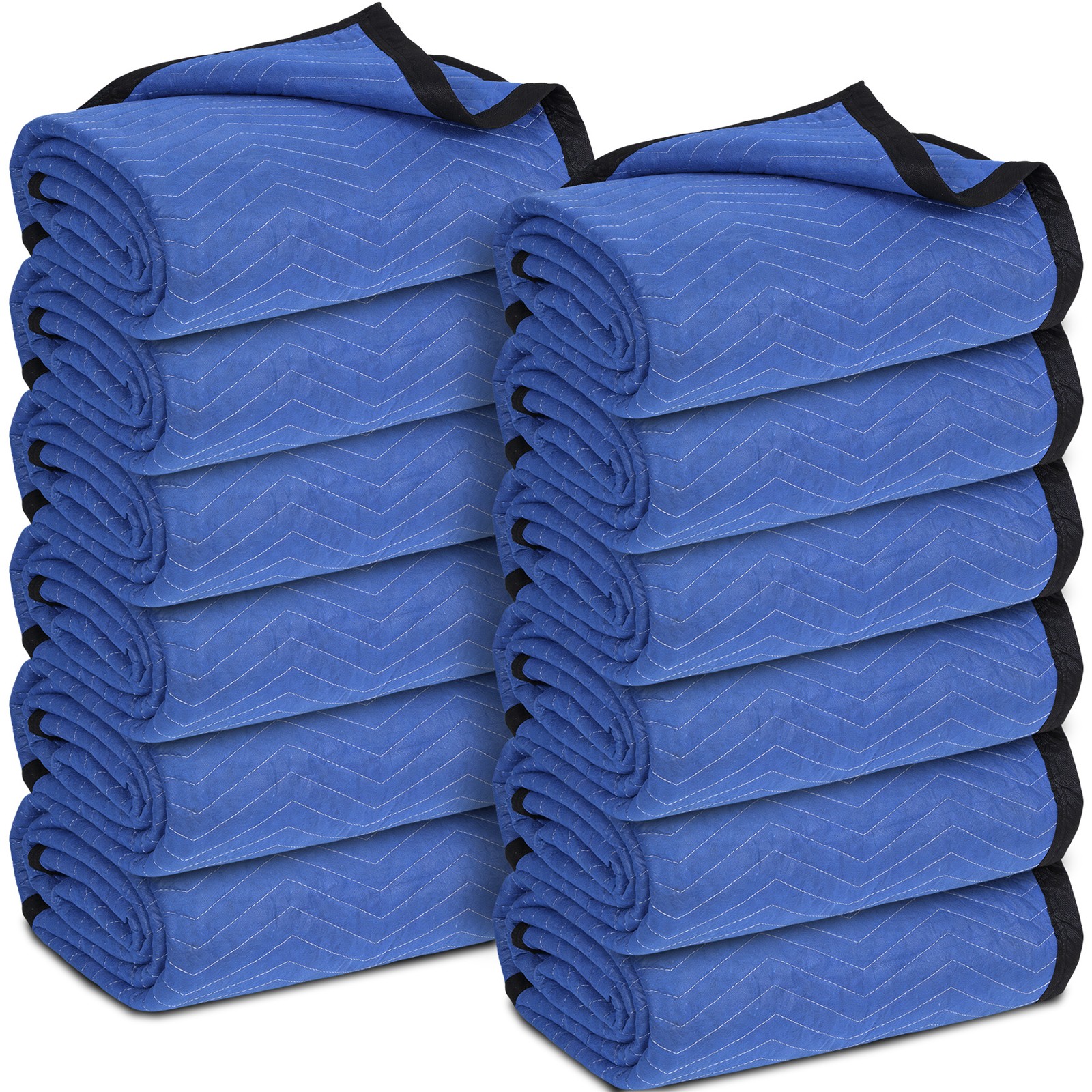 12 Heavy Duty Moving Packing Blankets Ultra Thick Pro 72″x80″ Furniture Pad Blue