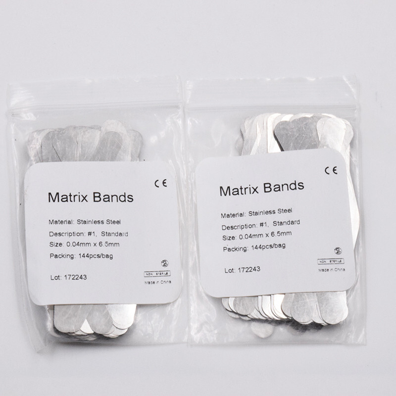 144 Pcs Dental Autoclavable Universal Stainless Steel Matrix Bands Tofflemire