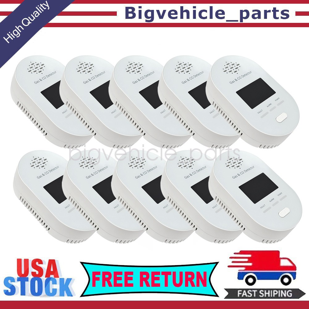 10PCS Digital Gas Leak Detector Alarm Sensor Propane Butane Methane Catch