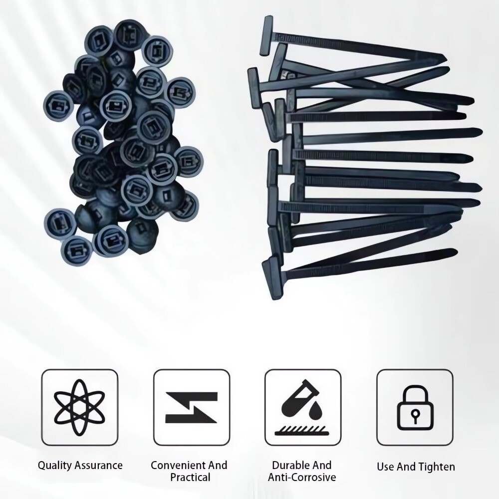 50pcs，100pcs Nylon Universal Cable Tie Buckle Heavy Duty Self-Locking Free Ship
