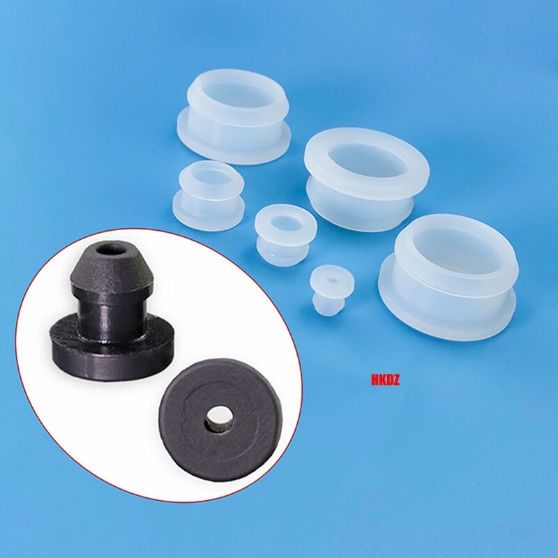 Clear Grommet Snap-On Open Silicon Rubber Hole Plug Bung Wire Cable Protect Bush