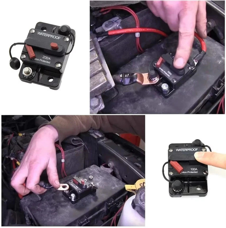 30A-300A Amp Circuit Breaker Audio Fuse 12V-48V DC Car Boat Manual Reset Switch