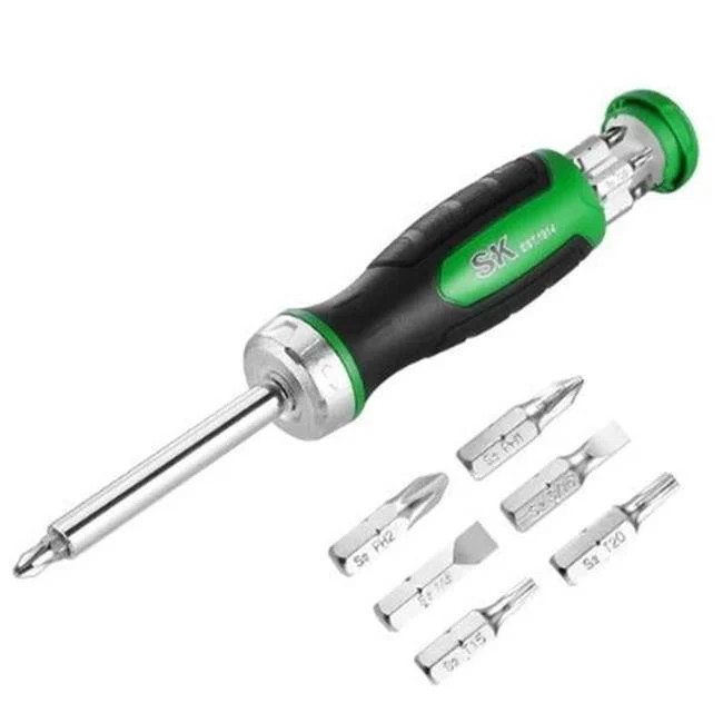 SK Tools USA SK02017 7-in-1 216-Position Reversible Ratcheting Screwdriver