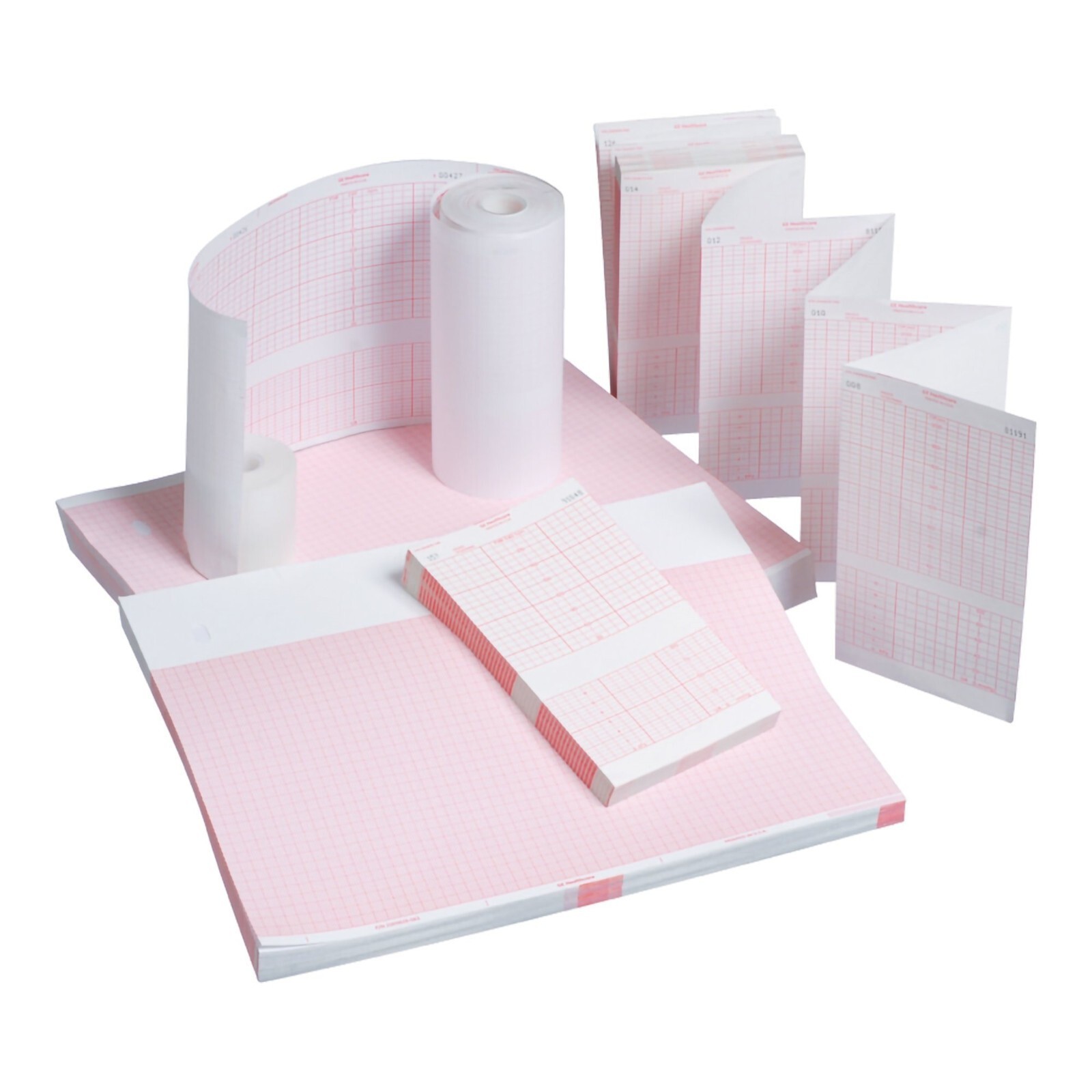NIHON KOHDEN PA9100Z ECG EKG Recording Thermal Paper Orange, Z-Fold, 300 Sheets