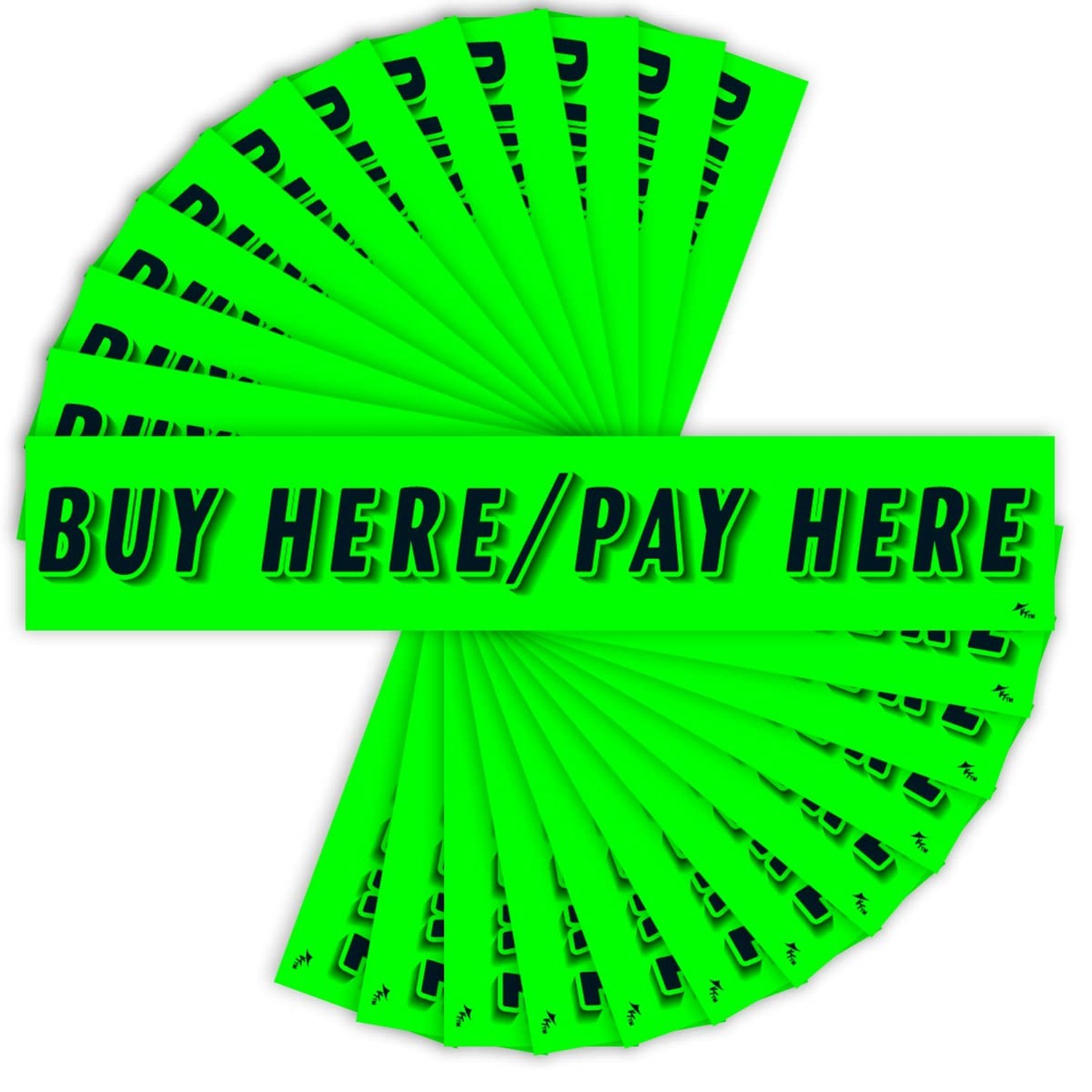 Versa-Tags Buy HERE/Pay HERE Windshield Stickers, Chartreuse Green, 12-Pack |…