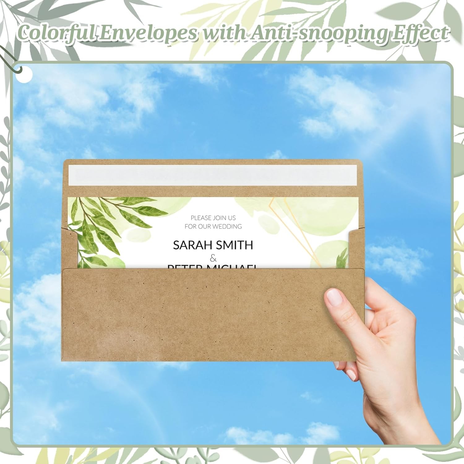 50 Pack Kraft Brown #10 Business Envelopes Self Seal 4.125×9.5 Inch for Mailing
