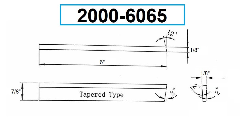 P5X 1/8 X 7/8 X 6″ HIGH SPEED STEEL PARALLEL TYPE CUT-OFF BLADE (2000-6065)